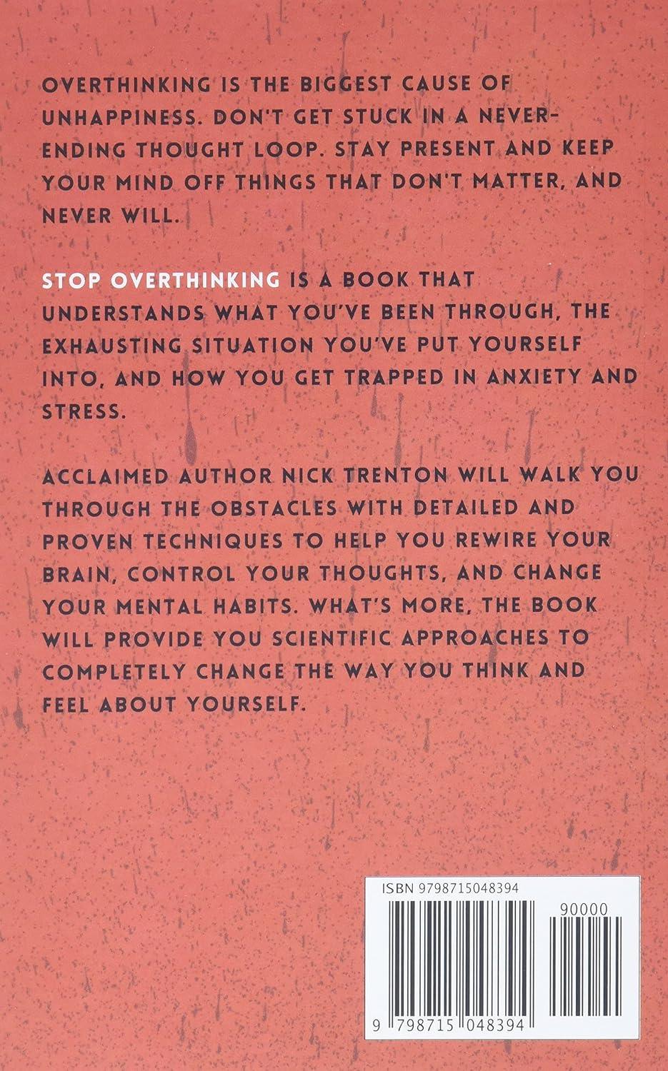 Stop Overthinking by Nick Trenton - Bookstagram